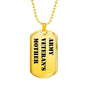 Army Veteran's Mother - 18k Gold Finished Luxury Dog Tag Necklace