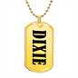 Dixie v01 - 18k Gold Finished Luxury Dog Tag Necklace