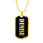 Denise v02 - 18k Gold Finished Luxury Dog Tag Necklace
