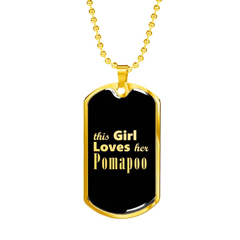 Pomapoo v2 - 18k Gold Finished Luxury Dog Tag Necklace