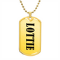 Lottie v01 - 18k Gold Finished Luxury Dog Tag Necklace