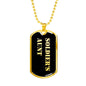 Soldier's Aunt v2 - 18k Gold Finished Luxury Dog Tag Necklace