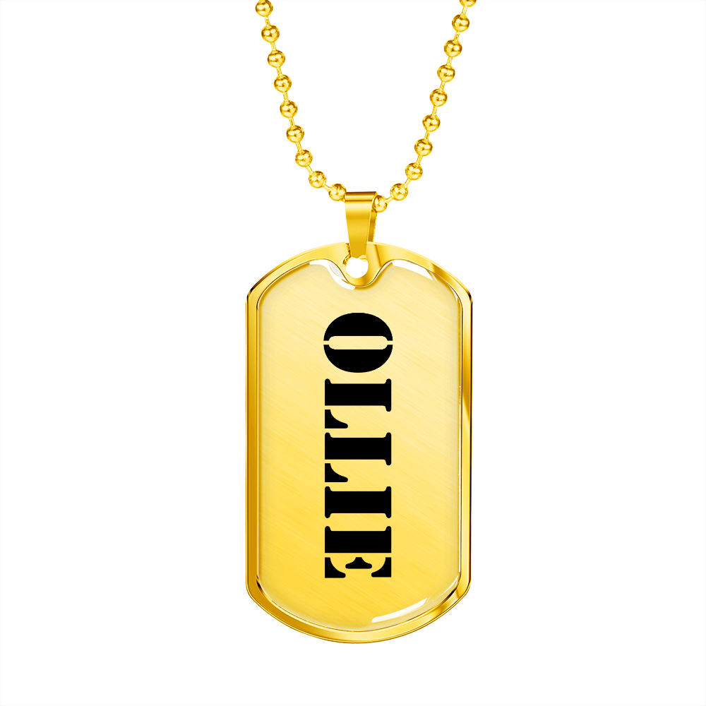Ollie - 18k Gold Finished Luxury Dog Tag Necklace