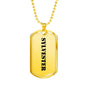 Sylvester - 18k Gold Finished Luxury Dog Tag Necklace