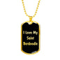 Love My Saint Berdoodle v5 - 18k Gold Finished Luxury Dog Tag Necklace