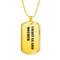 Coast Guard Mother - 18k Gold Finished Luxury Dog Tag Necklace