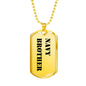 Navy Brother - 18k Gold Finished Luxury Dog Tag Necklace