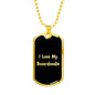 Love My Boxerdoodle v5 - 18k Gold Finished Luxury Dog Tag Necklace
