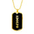 Adolfo v2 - 18k Gold Finished Luxury Dog Tag Necklace