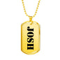 Josh - 18k Gold Finished Luxury Dog Tag Necklace