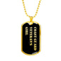 Coast Guard Veteran's Girl v2 - 18k Gold Finished Luxury Dog Tag Necklace