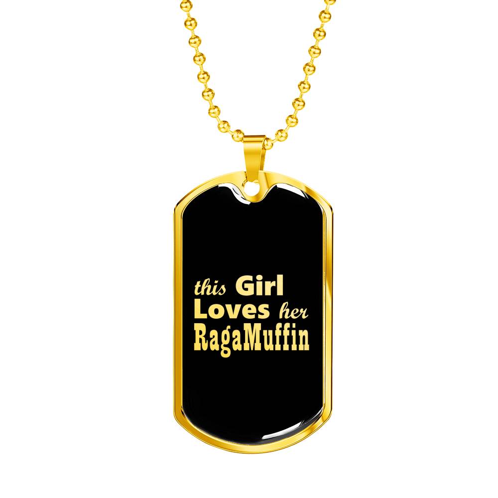RagaMuffin v2 - 18k Gold Finished Luxury Dog Tag Necklace