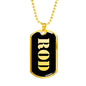 Rod v2 - 18k Gold Finished Luxury Dog Tag Necklace