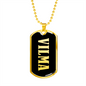 Vilma v02 - 18k Gold Finished Luxury Dog Tag Necklace