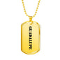 Guadalupe - 18k Gold Finished Luxury Dog Tag Necklace