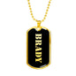 Brady v2 - 18k Gold Finished Luxury Dog Tag Necklace