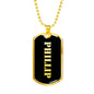 Phillip v2 - 18k Gold Finished Luxury Dog Tag Necklace