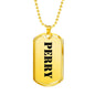 Perry - 18k Gold Finished Luxury Dog Tag Necklace