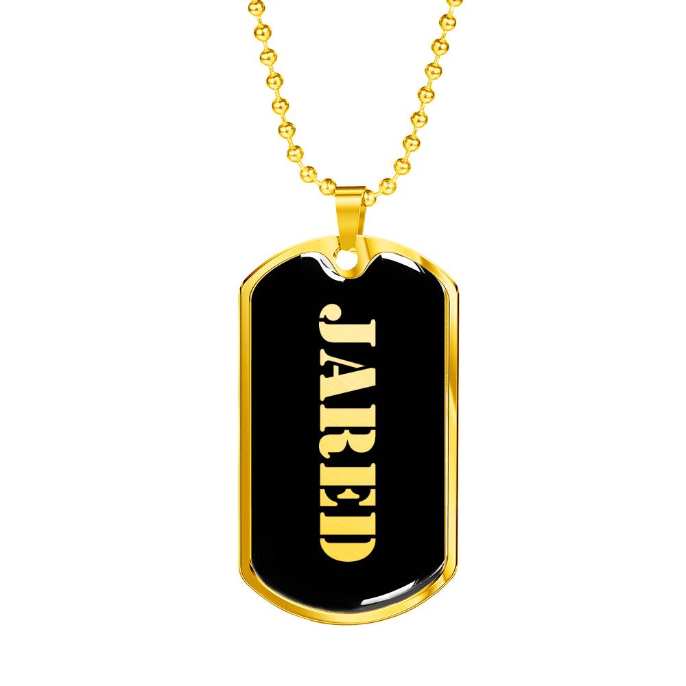Jared v2 - 18k Gold Finished Luxury Dog Tag Necklace