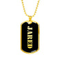 Jared v2 - 18k Gold Finished Luxury Dog Tag Necklace