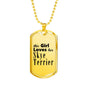 Skye Terrier - 18k Gold Finished Luxury Dog Tag Necklace