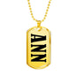 Ann v01 - 18k Gold Finished Luxury Dog Tag Necklace