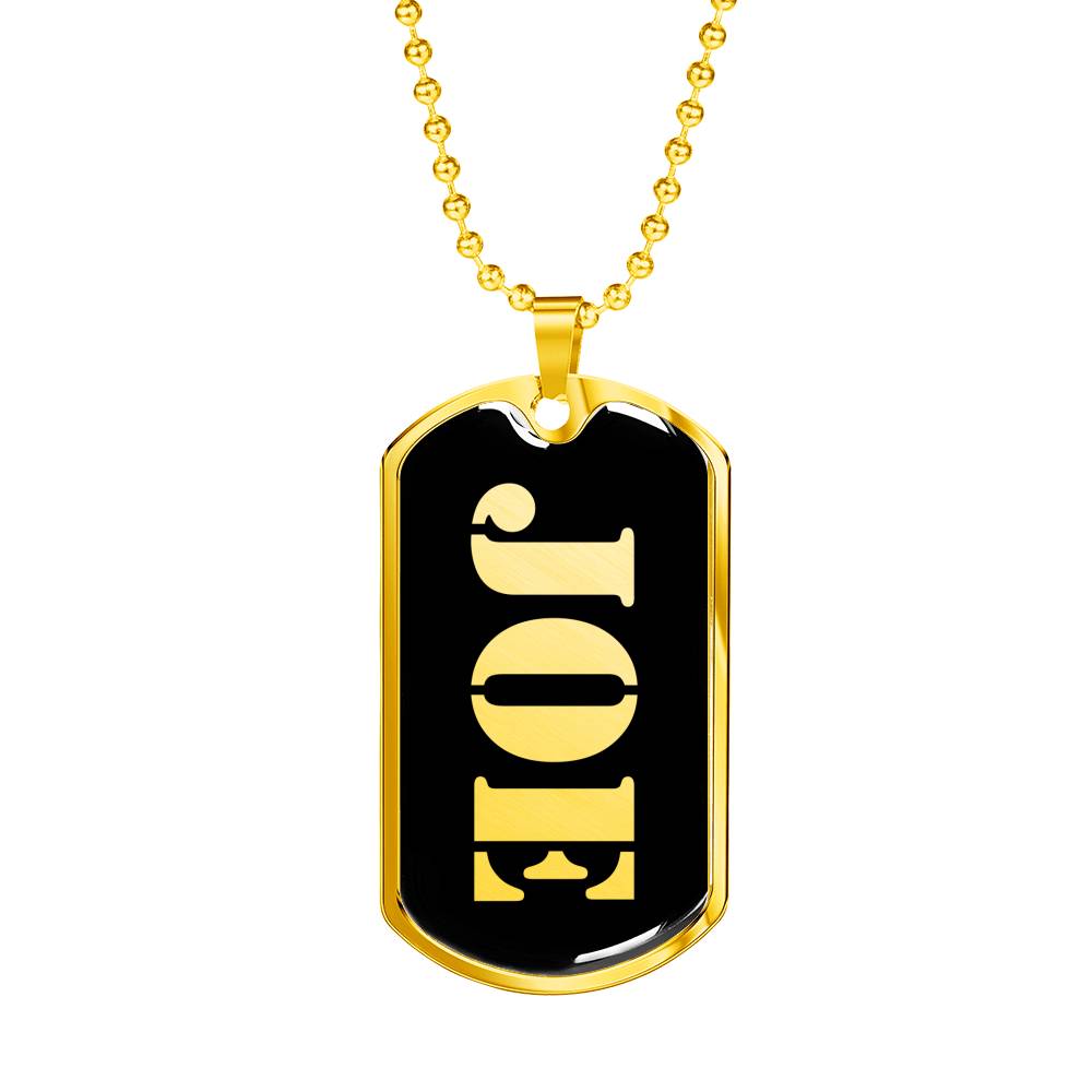 Joe v2 - 18k Gold Finished Luxury Dog Tag Necklace