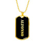 Alfonso v2 - 18k Gold Finished Luxury Dog Tag Necklace