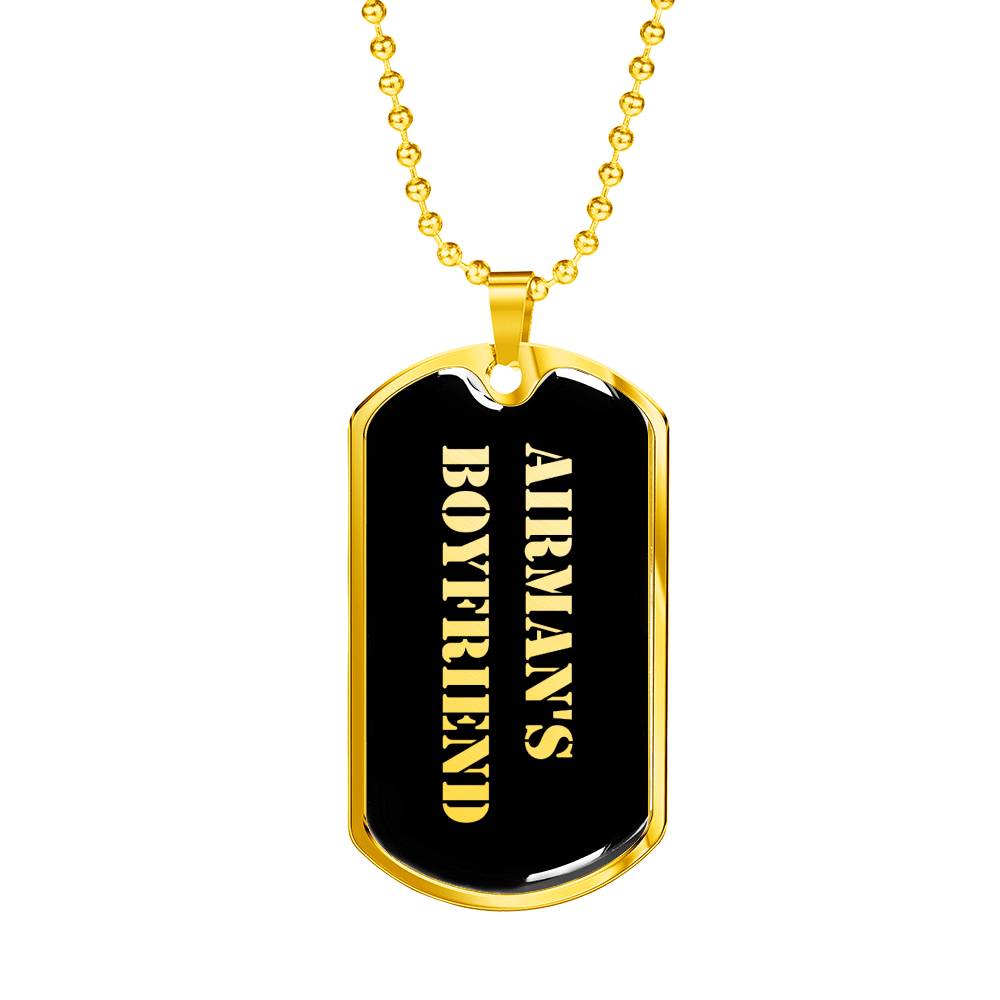 Airman's Boyfriend v2 - 18k Gold Finished Luxury Dog Tag Necklace