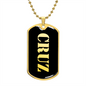 Cruz v2 - 18k Gold Finished Luxury Dog Tag Necklace