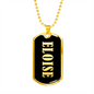 Eloise v02 - 18k Gold Finished Luxury Dog Tag Necklace
