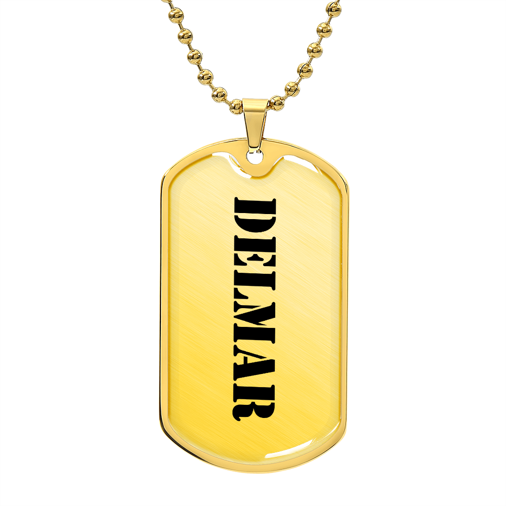 Delmar - 18k Gold Finished Luxury Dog Tag Necklace