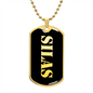 Silas v2 - 18k Gold Finished Luxury Dog Tag Necklace
