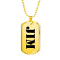 Jim - 18k Gold Finished Luxury Dog Tag Necklace