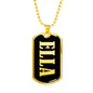 Ella v02 - 18k Gold Finished Luxury Dog Tag Necklace