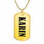 Karin v01 - 18k Gold Finished Luxury Dog Tag Necklace