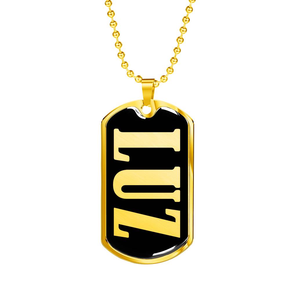 Luz v02 - 18k Gold Finished Luxury Dog Tag Necklace