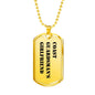 Coast Guardsman's Girlfriend - 18k Gold Finished Luxury Dog Tag Necklace
