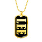 Lee v02 - 18k Gold Finished Luxury Dog Tag Necklace