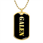 Galen v2 - 18k Gold Finished Luxury Dog Tag Necklace