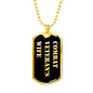 Combat Veteran's Wife v2 - 18k Gold Finished Luxury Dog Tag Necklace