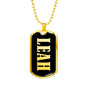Leah v02 - 18k Gold Finished Luxury Dog Tag Necklace