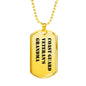 Coast Guard Veteran's Grandma - 18k Gold Finished Luxury Dog Tag Necklace