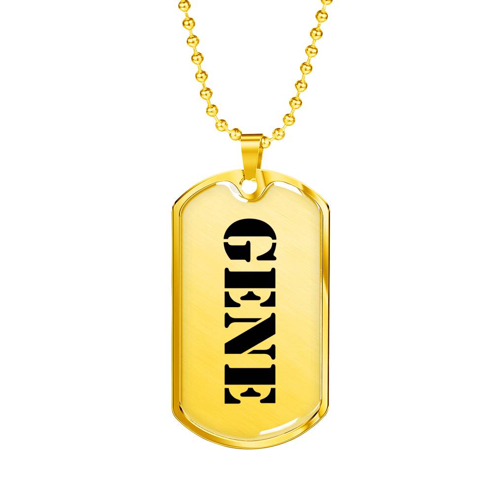Gene - 18k Gold Finished Luxury Dog Tag Necklace