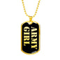 Army Girl v2 - 18k Gold Finished Luxury Dog Tag Necklace