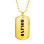 Roland - 18k Gold Finished Luxury Dog Tag Necklace