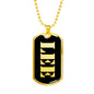 Lee v2 - 18k Gold Finished Luxury Dog Tag Necklace