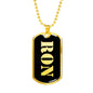 Ron v2 - 18k Gold Finished Luxury Dog Tag Necklace