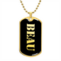 Beau v2 - 18k Gold Finished Luxury Dog Tag Necklace
