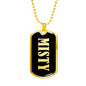 Misty v02 - 18k Gold Finished Luxury Dog Tag Necklace